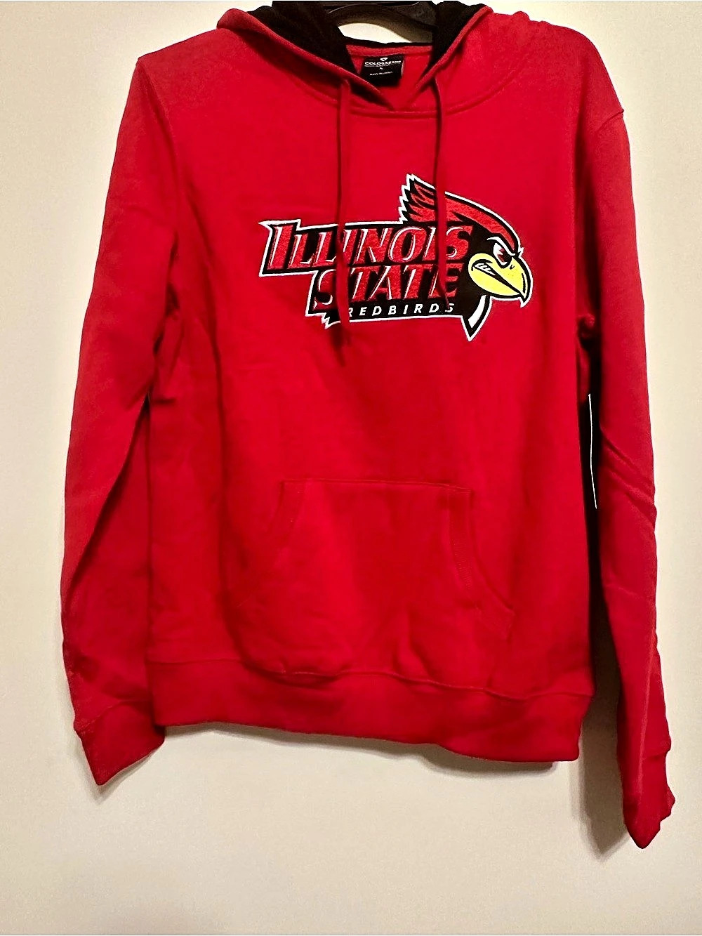 Colosseum Illinois State Redbirds Arch & Logo Pullover Hoodie Red & Black Large